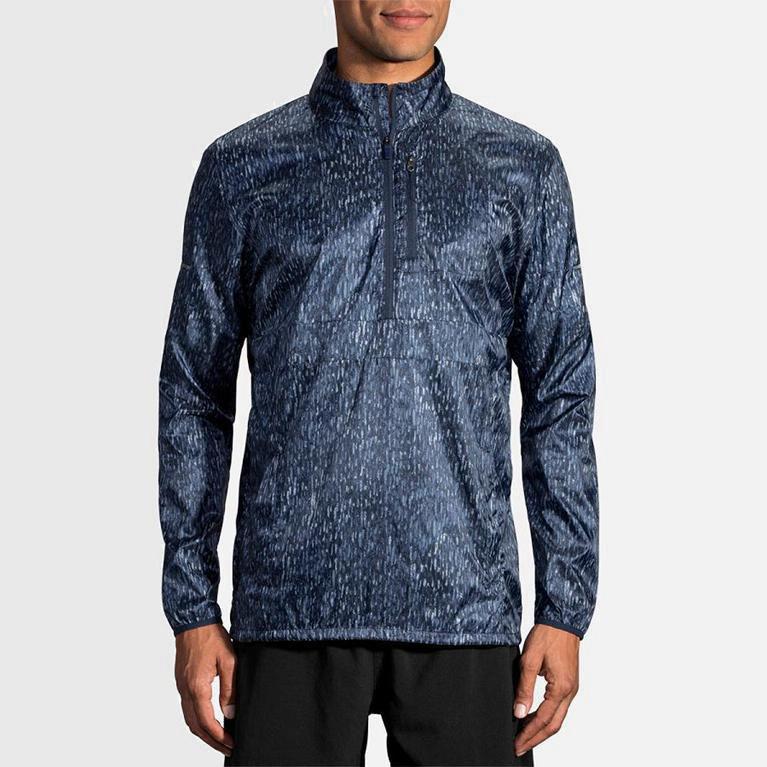 Brooks Lsd Pullover Jaquetas De Corrida Homem Azuis (04961UEWQ)